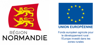 Logos région Normandie et Union Européenne FEADER