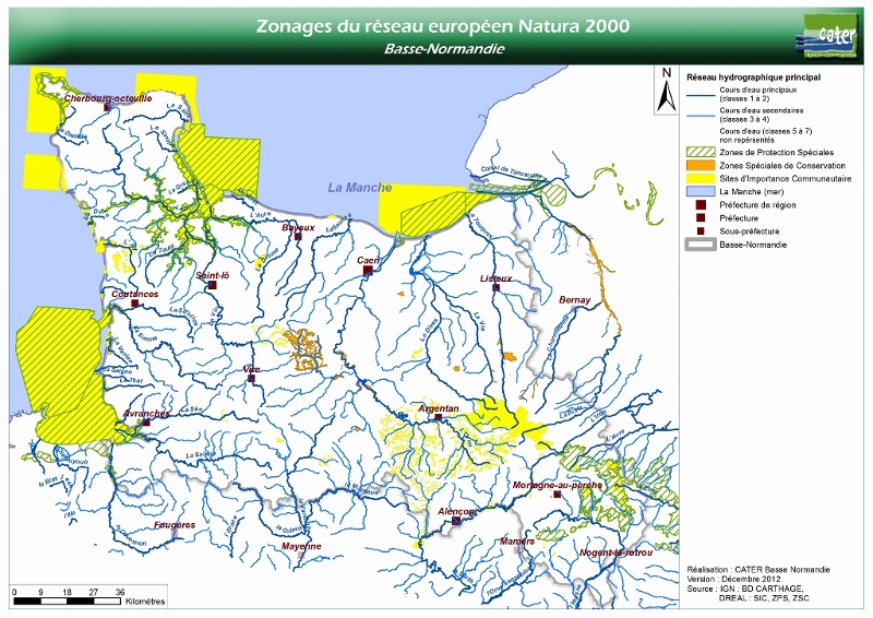 ZSC, SIC et ZPS en Basse-Normandie